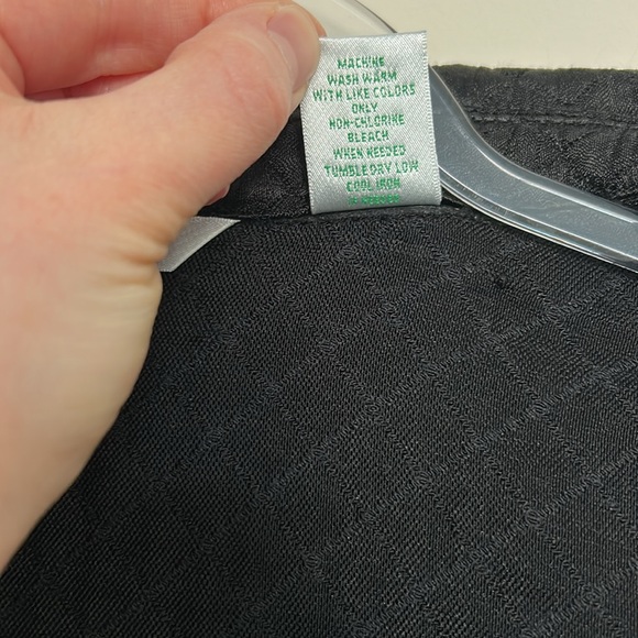 Laura Ashley Black and Gold Diamond‎ Quilt Style Jacket Size Large - Picture 3 of 6